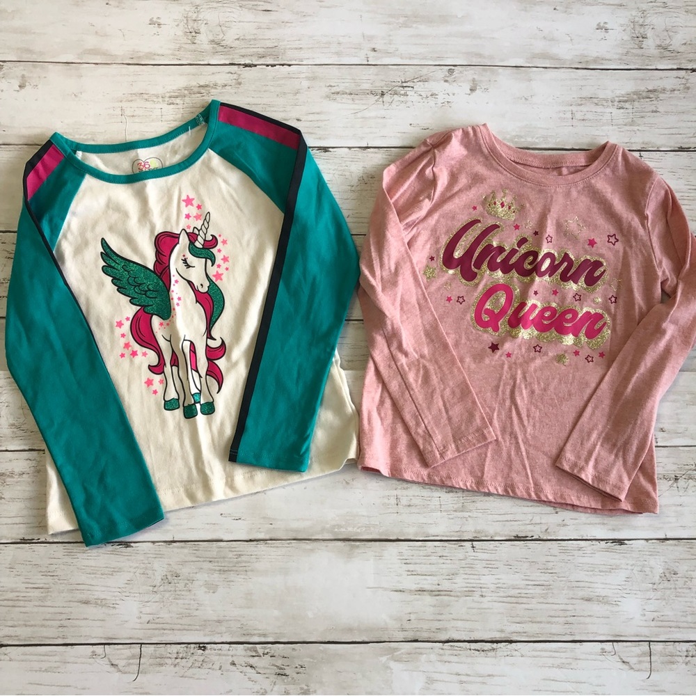 Bundle of 2 Girl’s Long Sleeve T-Shirt Size 4